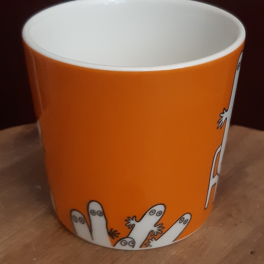 Arabia Finland Orange Moomin Hattifatteners Mug - Picture 9 of 11